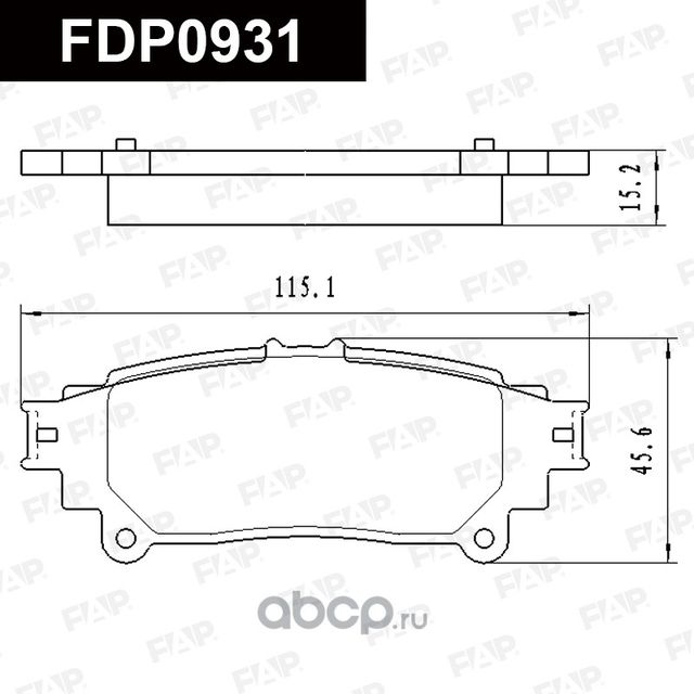 Колодки тормозные задние (FAP). Артикул FDP0931