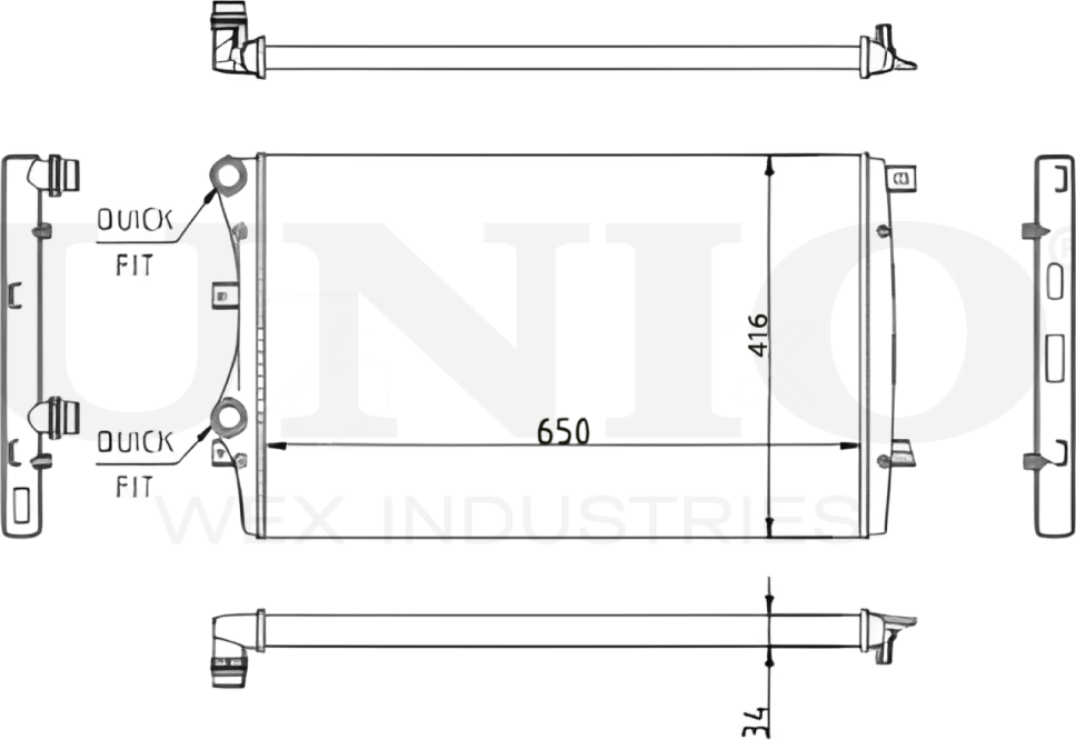 Радиатор двигателя (Unio). Артикул RAD-10076