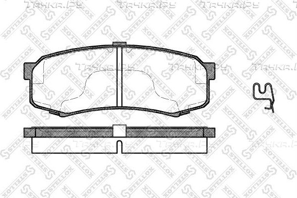 Тормозные колодки Stellox задние для Lexus GX II 2010-2026. Артикул 424 004B-SX
