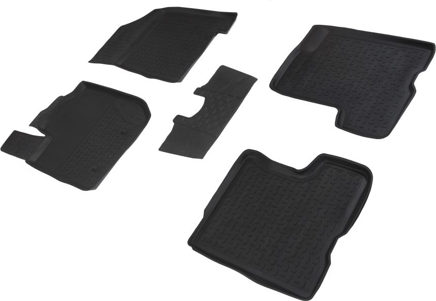 Коврики резиновые Seintex с высоким бортиком для салона Lada Xray 2016-2026 (органайзер). Артикул 87570