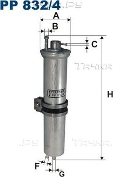Топливный фильтр Filtron. Артикул PP 832/4
