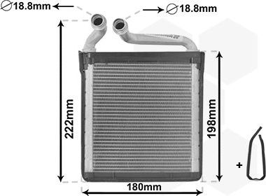 Радиатор отопителя (печки) Van Wezel *** IR PLUS ***. Артикул 58006256