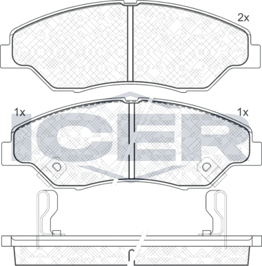 Тормозные колодки Icer. Артикул 181370