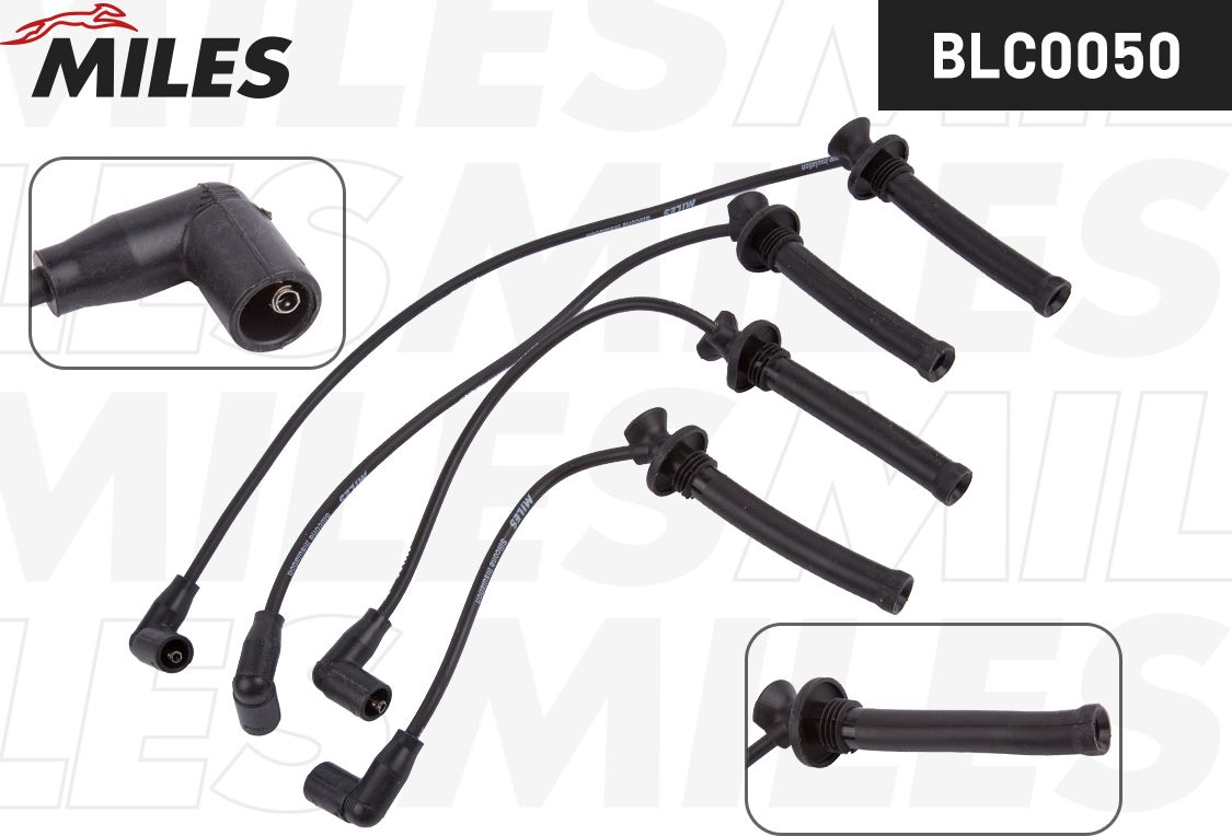 Высоковольтные провода (провода зажигания) (комплект) Miles (Силикон). Артикул BLC0050