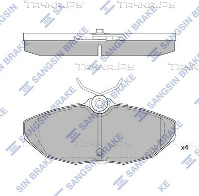 Тормозные колодки Sangsin Hi-Q задние для Jaguar S-Type I 2002-2007. Артикул SP4062