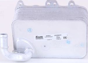 Радиатор масляный (маслоохладитель) для двигателя Nissens (алюминий) для Porsche Cayenne II (958) 2012-2014. Артикул 90807