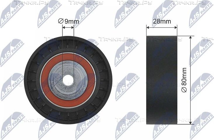 Направляющий (ведущий) ролик приводного клинового ремня NTY. Артикул RNK-BM-019