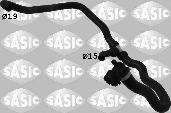 Патрубок системы охлаждения (радиатора) Sasic левый для Renault Kangoo II 2008-2026. Артикул 3404138