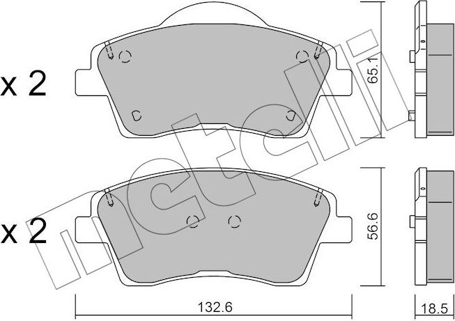 Тормозные колодки Metelli. Артикул 22-1249-0