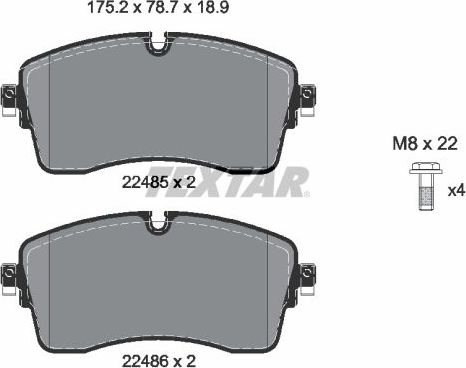 Тормозные колодки Textar Q+. Артикул 2248503