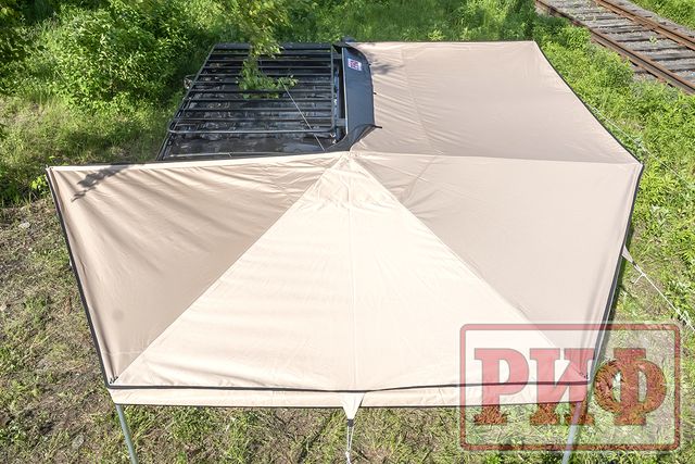 Маркиза автомобильная РИФ комбинированная (прямоугольная с веерной частью) 2,5х2,0 м (правая). Артикул RIFAVF072020602