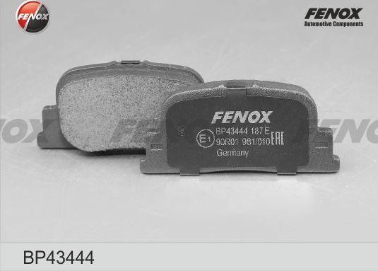 Тормозные колодки Fenox задние для BYD F3 I 2005-2012. Артикул BP43444
