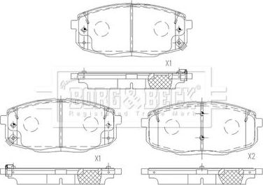 Тормозные колодки Borg & Beck. Артикул BBP2667
