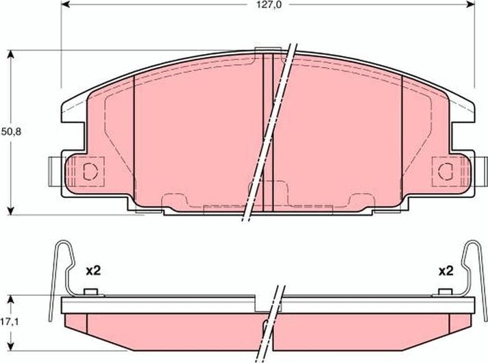 Тормозные колодки TRW. Артикул GDB3161