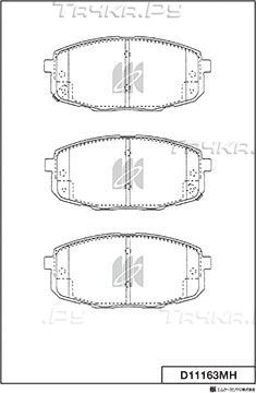 Тормозные колодки MK Kashiyama передние для Kia Ceed II 2012-2018. Артикул D11163MH