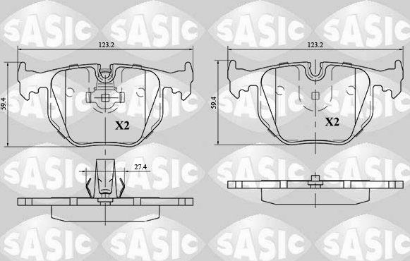 Тормозные колодки Sasic. Артикул 6216054