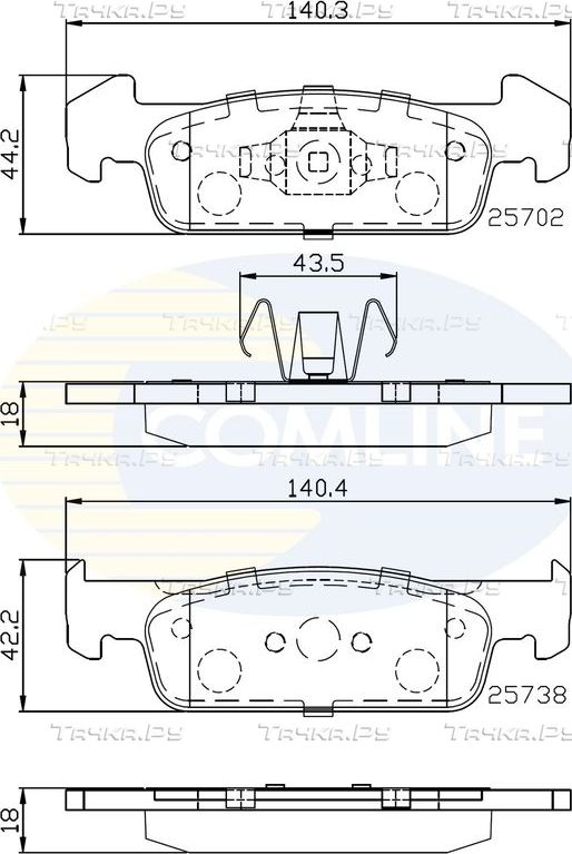 Тормозные колодки Comline Comline. Артикул CBP02223