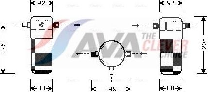 Осушитель кондиционера AVA (алюминий). Артикул AID032