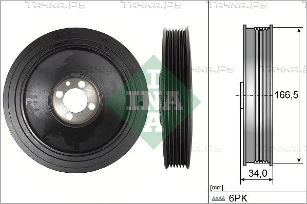 Шкив коленвала Ina для Opel Vectra C 2004-2009. Артикул 544 0150 10