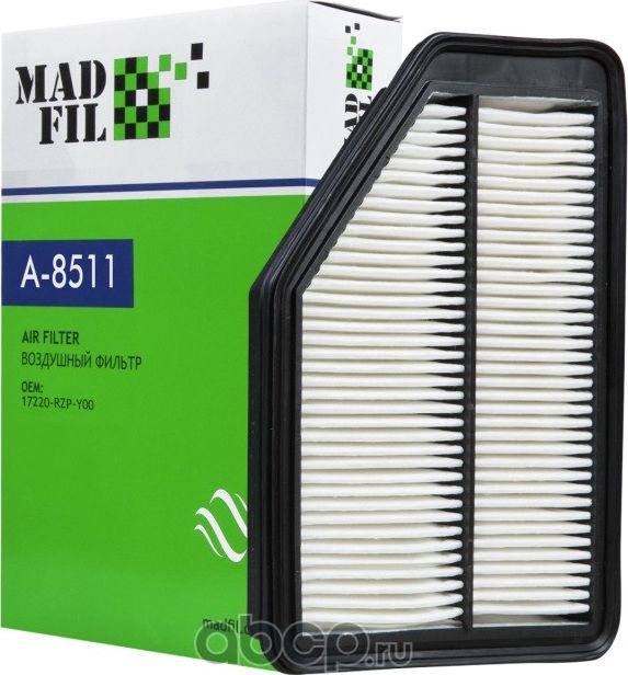 ФИЛЬТР ВОЗДУШНЫЙ HONDA 17220RZPY00 (Madfil). Артикул A8511