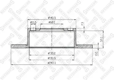 Тормозной диск Stellox. Артикул 6020-4749-SX