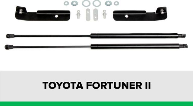 Амортизаторы (упоры) капота Pneumatic для Toyota Fortuner II 2017-2020 2020-2023. Артикул KU-TY-FT02-00