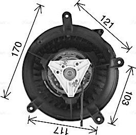 Вентилятор, мотор печки (отопителя) салона AVA для Mercedes-Benz C-Класс I (W202) 1993-2000. Артикул MS8739