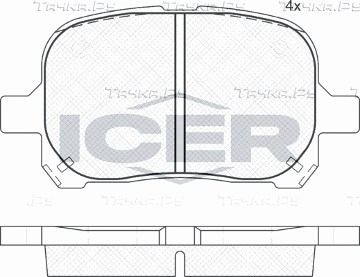 Тормозные колодки Icer передние для Lexus ES I 1996-1997. Артикул 181632-399