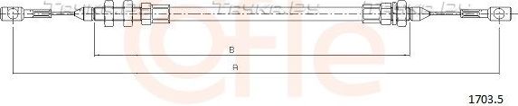 Трос газа Cofle. Артикул 1703.5