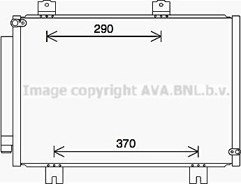 Радиатор кондиционера (конденсатор) AVA (алюминий). Артикул HD5316D