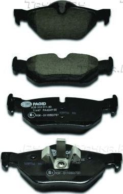 Тормозные колодки Hella задние для BMW 1 I (E81/E82/E87/E88) 2004-2011. Артикул 8DB 355 011-301