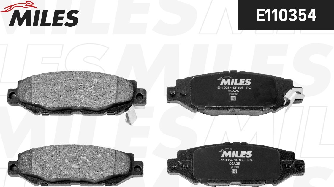 Тормозные колодки Miles (Semi-Metallic). Артикул E110354