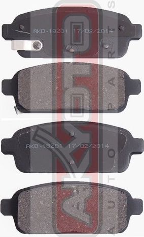 Тормозные колодки Akyoto Packing AKYOTO. Артикул AKD-18201