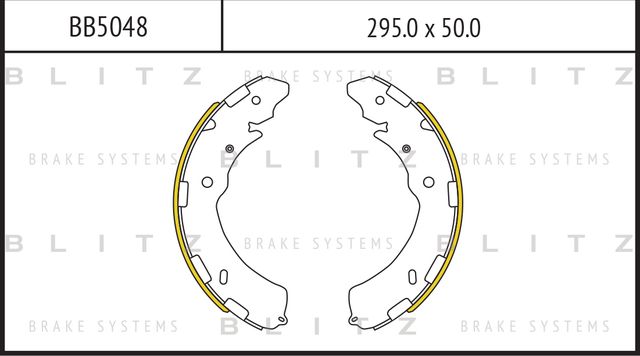 Колодки тормозные MITSUBISHI L200 05- задн.барабан. (Blitz). Артикул BB5048