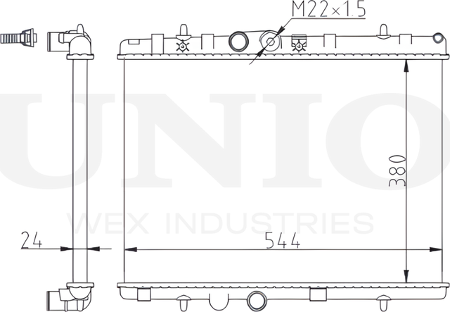 Радиатор двигателя (Unio). Артикул RAD-10099