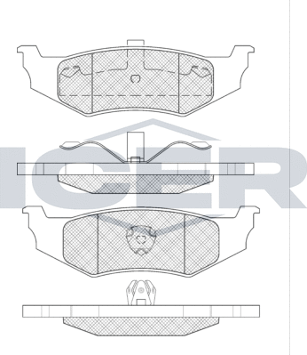 Тормозные колодки Icer задние для Chrysler Saratoga 1989-1995. Артикул 181114