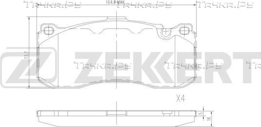 Тормозные колодки Zekkert передние для BMW 1 I (E81/E82/E87/E88) 2004-2012. Артикул BS-3046
