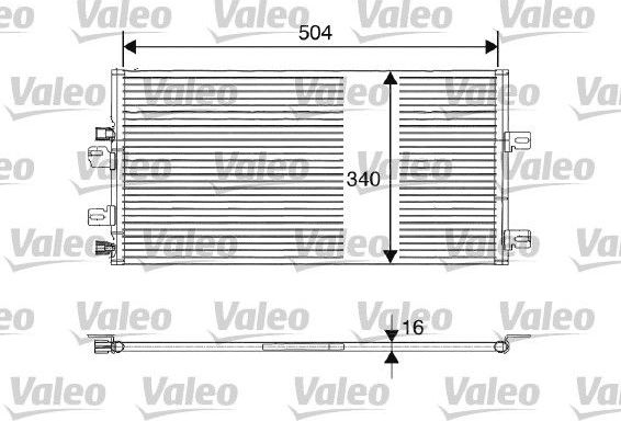 Радиатор кондиционера (конденсатор) Valeo (алюминий). Артикул 817687