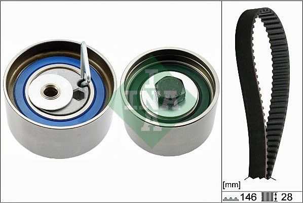 Ремень ГРМ с роликами (комплект) Ina для Plymouth Voyager III 1995-2001. Артикул 530 0587 10