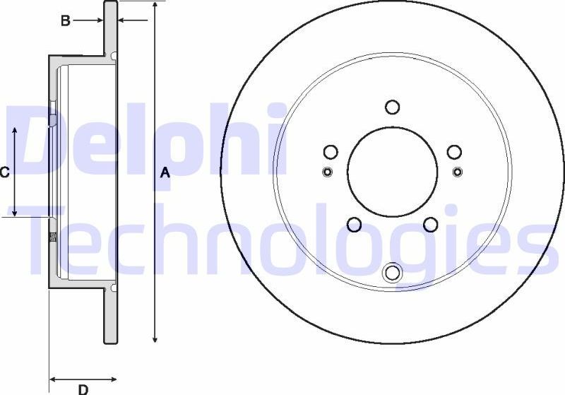 Тормозной диск Delphi. Артикул BG4161C