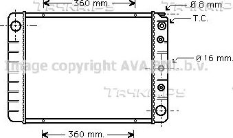 Радиатор охлаждения двигателя AVA для Volvo 740 1985-1992. Артикул VO2028