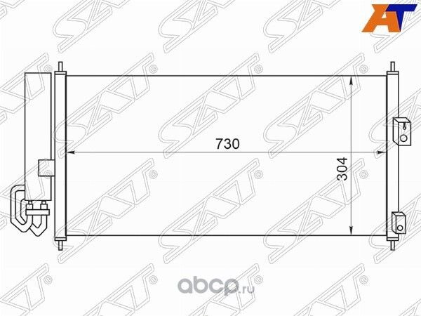 Радиатор кондиционера NISSAN PRIMERA 01-08 (SAT). Артикул STDT393940