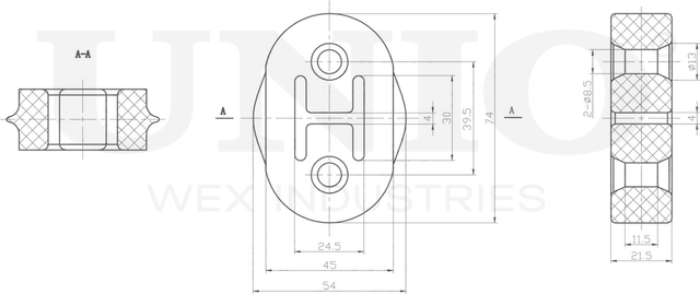 Крепление глушителя (Unio). Артикул RMP-12003