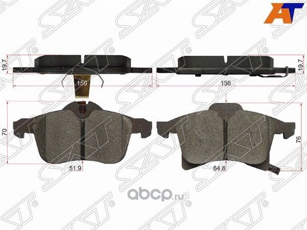 Колодки тормозные FR OPEL ASTRA GHCORSA CZAFIRA (SAT). Артикул ST1605998