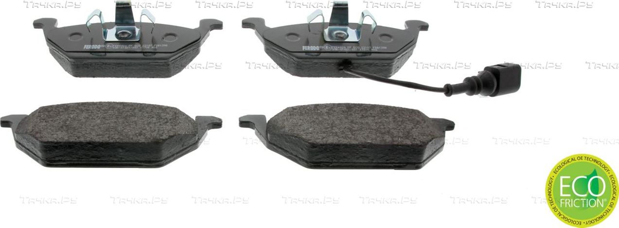 Тормозные колодки Ferodo Premier Eco Friction передние для Volkswagen Golf Plus I 2005-2013. Артикул FDB1398