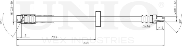 Шланг тормозной (Unio). Артикул BRH-10061