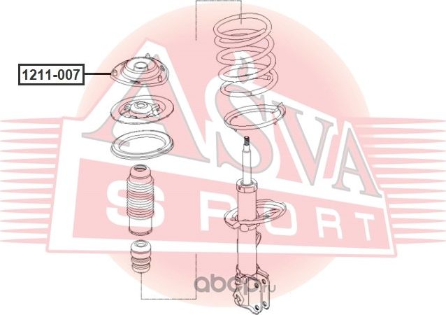 ОПОРА АМОРТИЗАТОРА (Asva). Артикул 1211007