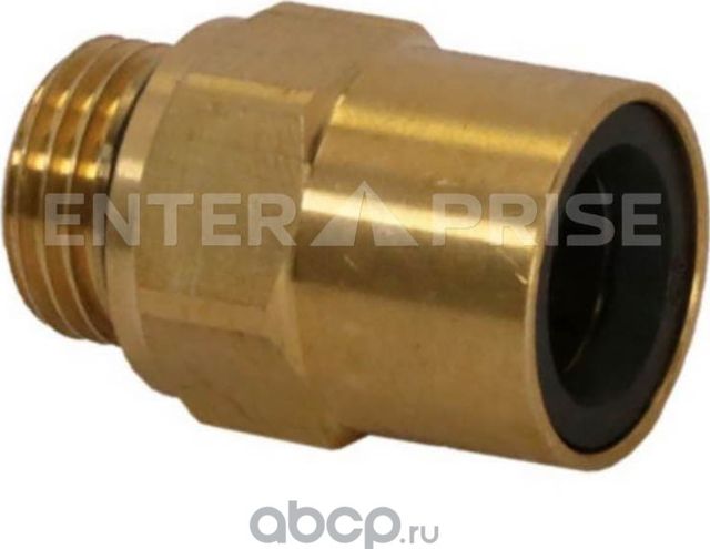Штуцер М16/Т12 прямой латунь с уплотнителем (Enterprise). Артикул E421M16T12