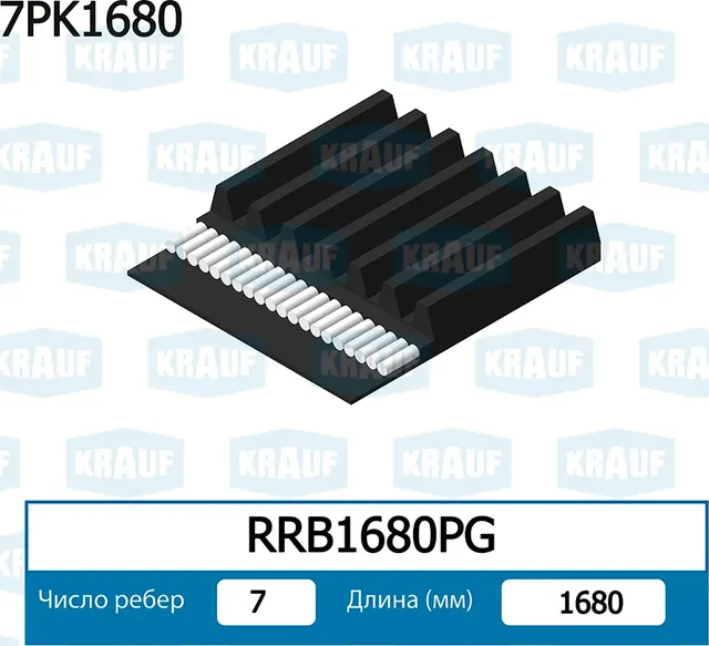 Ремень поликлиновой (Krauf). Артикул RRB1680PG