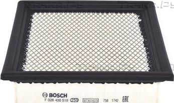 Воздушный фильтр Bosch для Fiat Freemont 2011-2015. Артикул F 026 400 518